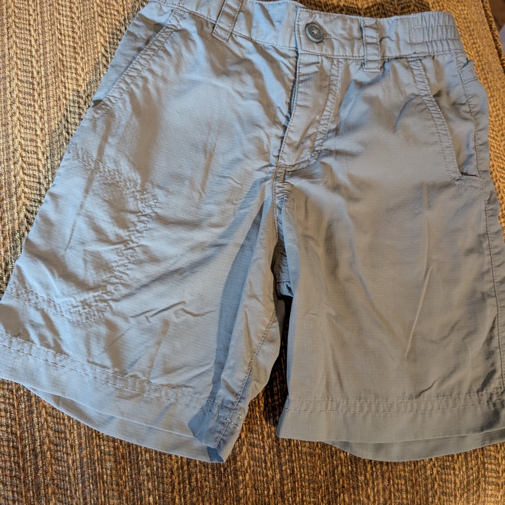 Columbia Blue Cargo Shorts Elastic Waist